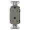 Hubbell Wiring Device-Kellems Straight Blade Receptacle, 5-20R, 20 A, 125V AC, 2 Pole, 3 Wire, Flush Mount, Grounded DR20GRYWRTR - alternate 5